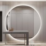 25. Apvalus veidrodis apšvietimas iš nugarėlės - veidrodis- veidrodžiai