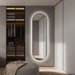 32. Apvalintas veidrodis dekoratyviniu rėmeliu ir apšvietimu - veidrodis - veidrodžiai - apvalintas veidrodis - veidrodžių gamyba